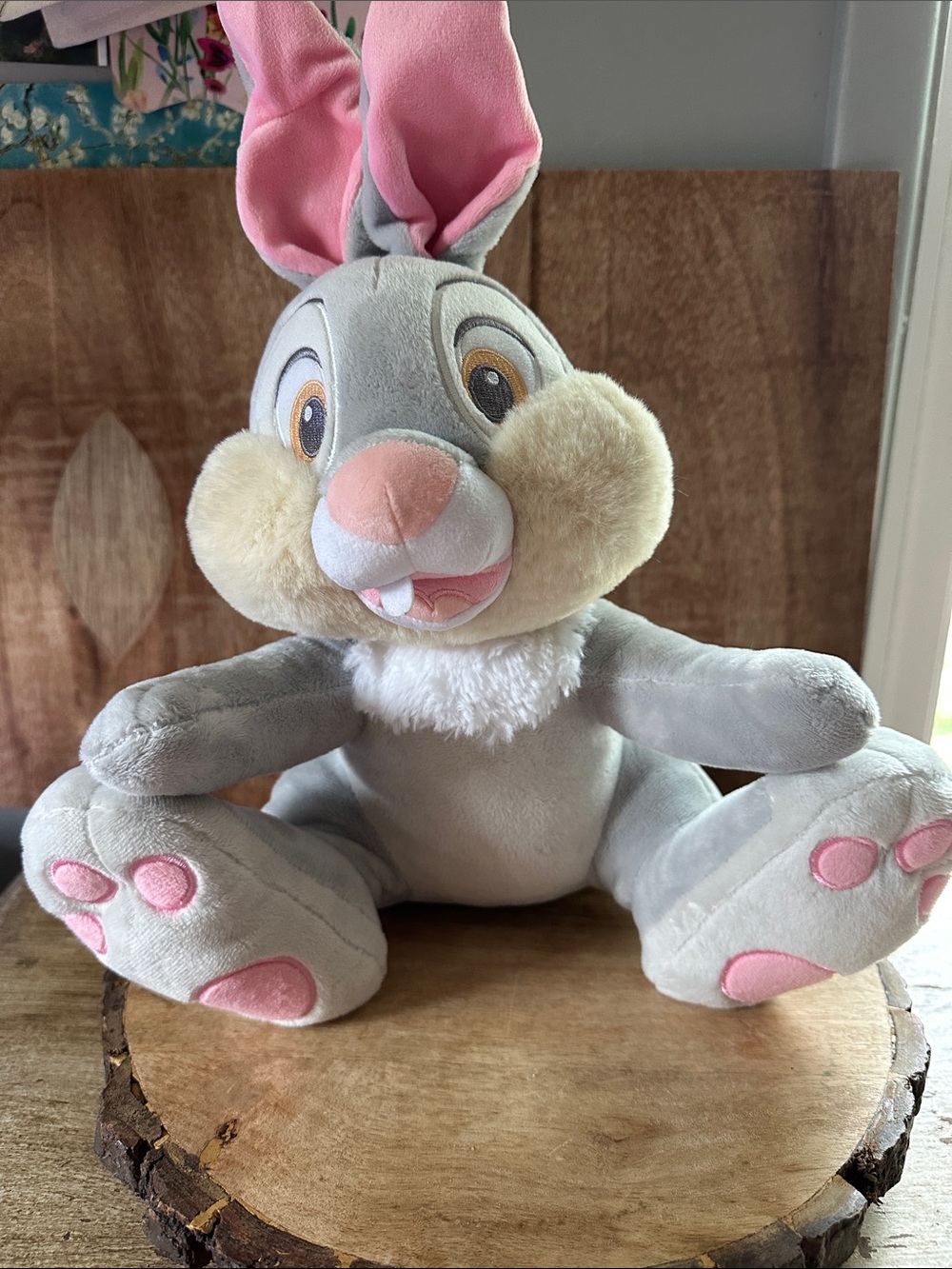 Disney Gray and Pink Thumper Bunny Plush